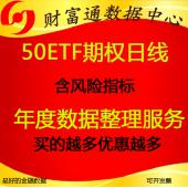 上證50ETF期權(quán)日線(xiàn)隱含波動(dòng)率DELTA|VEGA|GAMMA|THETA歷史數(shù)據(jù)每年