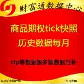 商品期權(quán)分筆tick快照歷史高頻數(shù)據(jù)每月