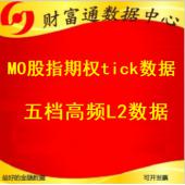 MO股指期權(quán)Level2高頻歷史分筆快照五檔tick每年數(shù)據(jù)